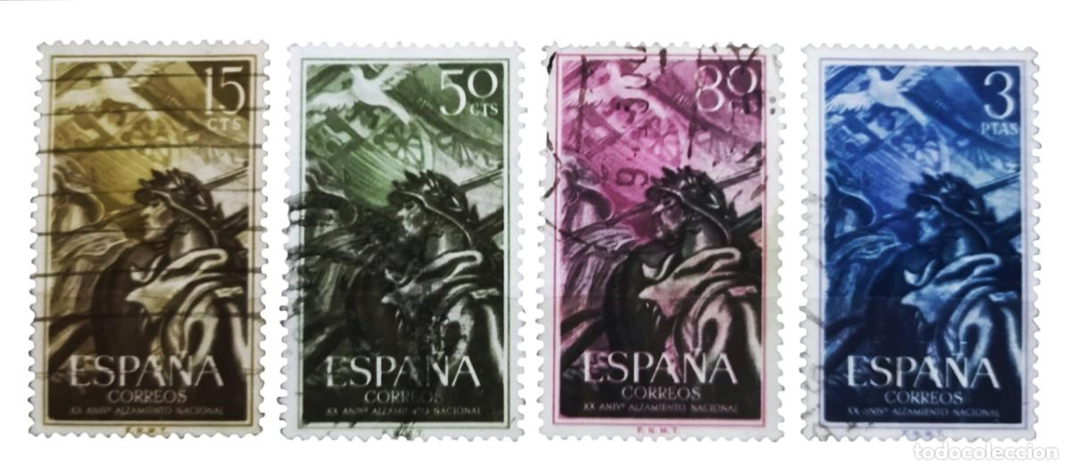 Sellos: ESPA&Ntilde;A 1956 Alzamiento Nacional. SERIE COMPLETA. USADO.