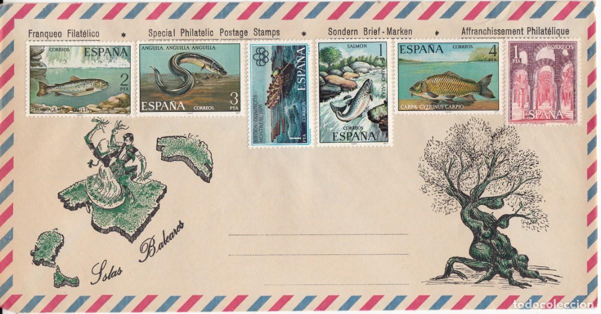 Sellos: SOBRE FRANQUEO FILAT&Eacute;LICO - ISLAS BALEARES - - VER DORSO --