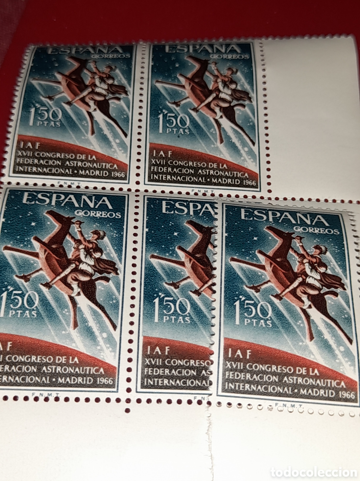 Sellos: Sello Espa&ntilde;a nuevo 1966. 17 Congreso Astron&aacute;utica inter. Caballo. Cielo. Espacio. Astronom&iacute;a. Fauna.
