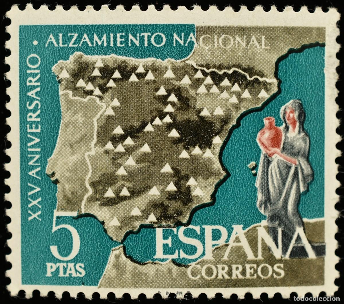 Sellos: Correos Espa&ntilde;a. XXV Aniversario Alzamiento Nacional 5 Ptas. tc2291
