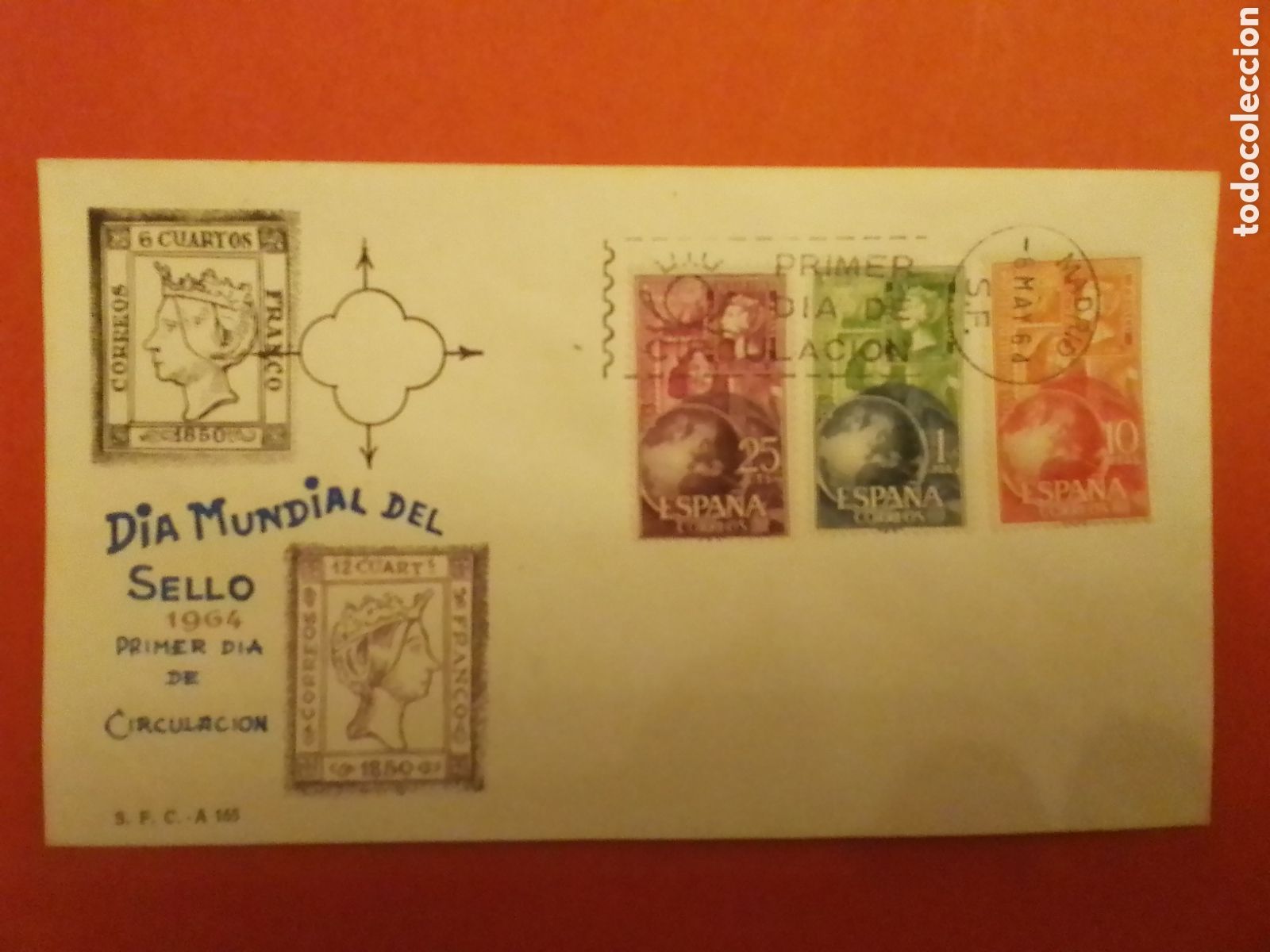 Sellos: D&iacute;a Mundial del Sello, 1964