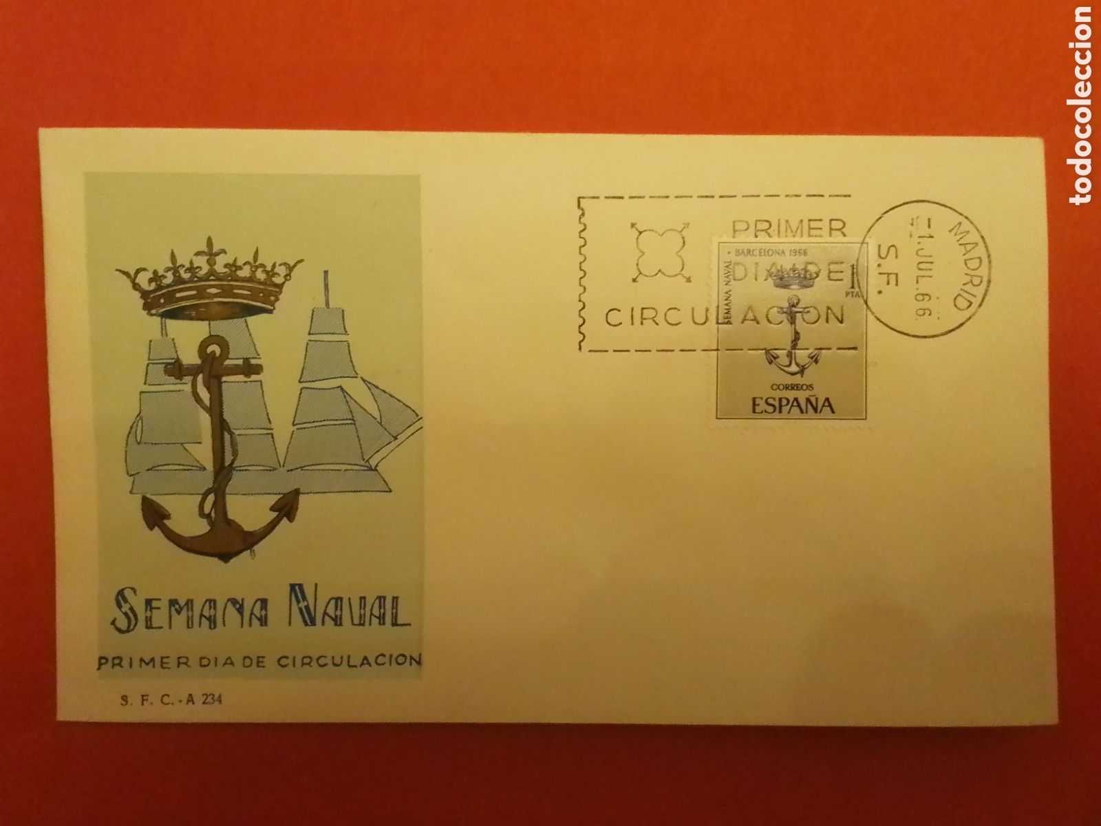 Sellos: Primer d&iacute;a de Circulaci&oacute;n &rdquo;Semana Naval Barna&rdquo;