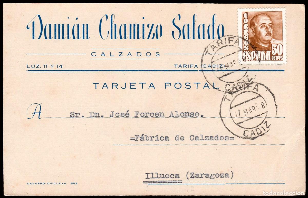 Sellos: C&aacute;diz - Edi o TP 1022 - postal Mat &rdquo;Tarifa 17/03/58&rdquo;