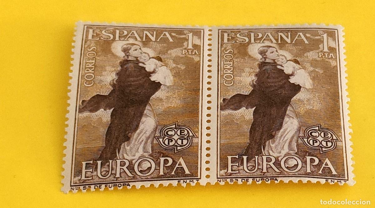 Sellos: Espa&ntilde;a 1963. Edifil 1519. Europa-CEPT. Nra. Sra. de Europa. Nuevos. Bloque de 2