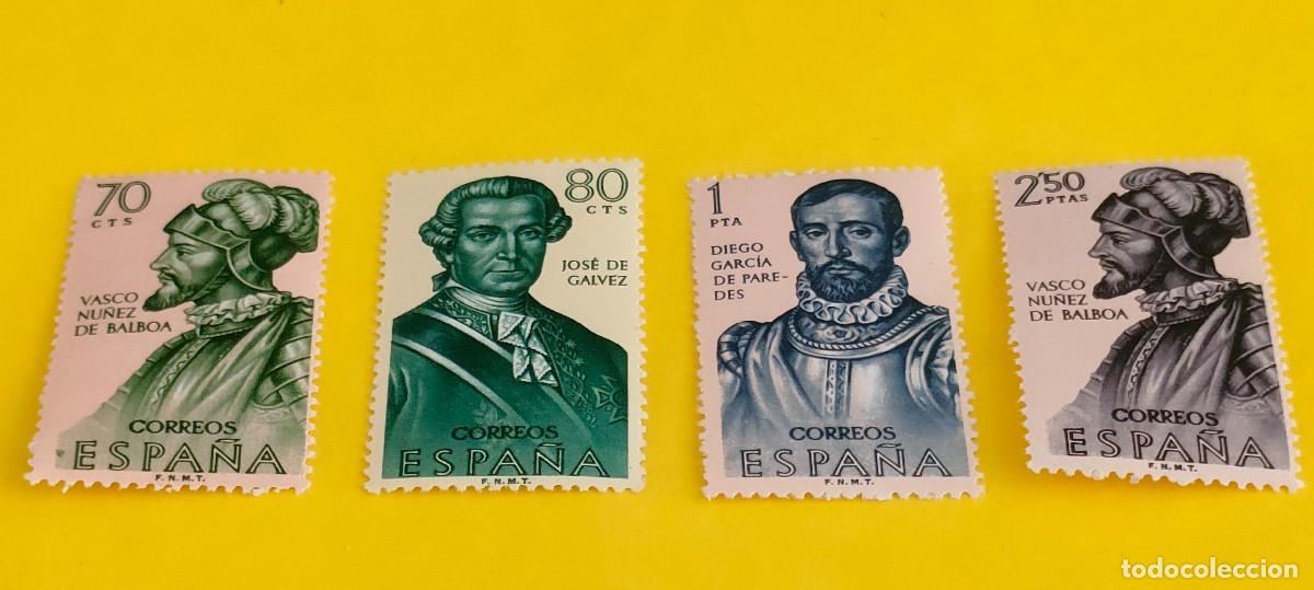 Sellos: Espa&ntilde;a 1963. Edifil 1527, 1528, 1529, 1531. Forjadores de Am&eacute;rica. Nuevos. 4 sueltos