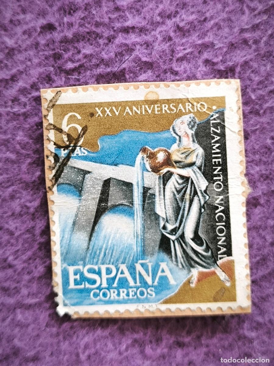 Sellos: Espa&ntilde;a 6 Ptas XXV Aniversario Abastecimiento Nacional Sello Conmemorativo