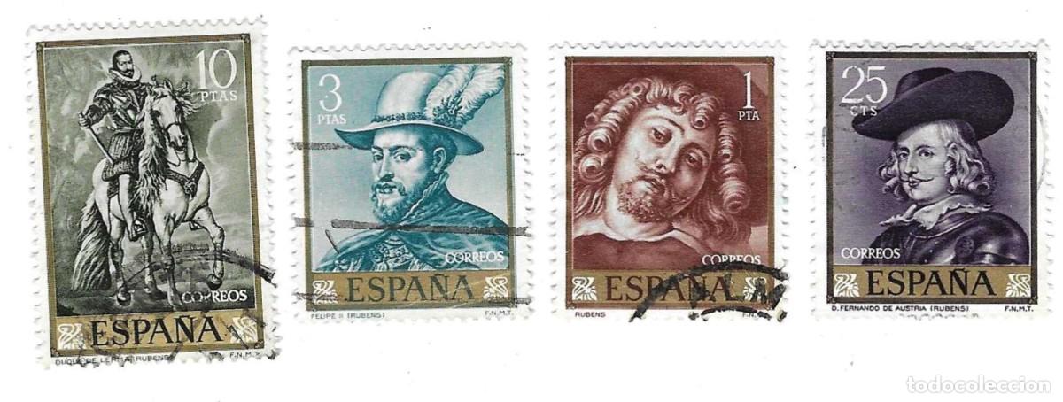 Sellos: Serie usada Espa&ntilde;a. Edifil n&ordm; 1434-7. a&ntilde;o 1962. Pintura. Pedro Pablo Rubens. ref. 1u-1434-7