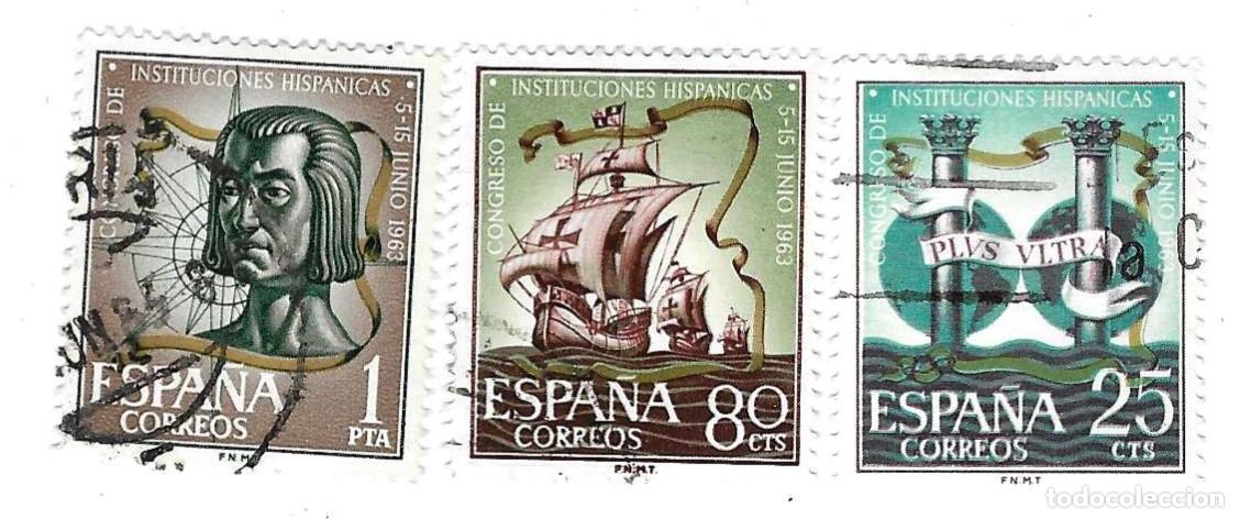 Sellos: Serie usada Espa&ntilde;a. Edifil n&ordm; 1513-5. Congreso de Instituciones Hisp&aacute;nicas. ref. 1u-1513-5