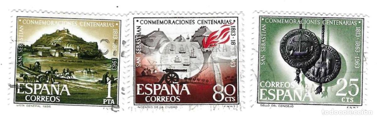 Sellos: Serie usada Espa&ntilde;a. Edifil n&ordm; 1516-8. Com. Cent. de San Sebasti&aacute;n. ref. 1u-1516-8