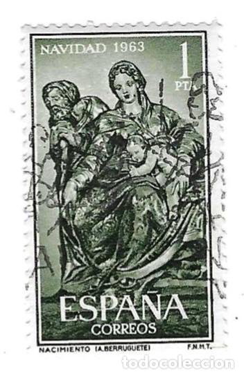 Sellos: Sello usado Espa&ntilde;a. Edifil n&ordm; 1535. Navidad. ref. 1u-1535