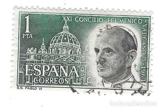 Sellos: Sello usado Espa&ntilde;a. Edifil n&ordm; 1540. Concilio Ecum&eacute;nico. Pablo VI. ref. 1u-1540