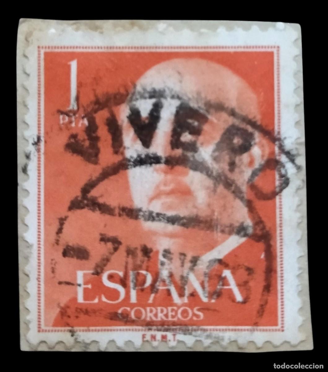 Sellos: ESPA&Ntilde;A 1955 - 1956 FRANCO. FECHADOR LUGO. USADO.