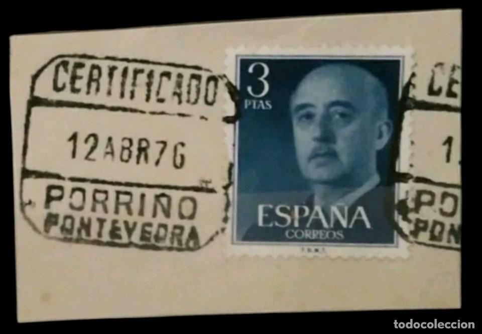 Sellos: ESPA&Ntilde;A 1955 - 1956 FRANCO. FECHADOR PORRI&Ntilde;O (PONTEVEDRA). USADO.