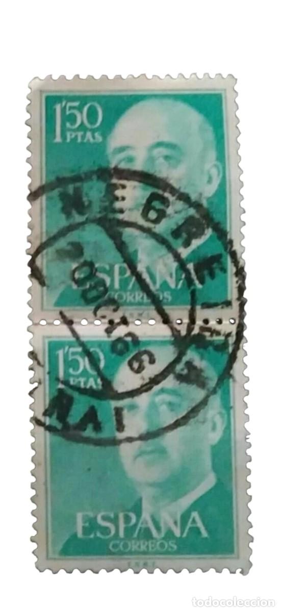 Sellos: ESPA&Ntilde;A 1955 - 1956 FRANCO. FECHADOR NEGREIRA (LA CORU&Ntilde;A). USADO.