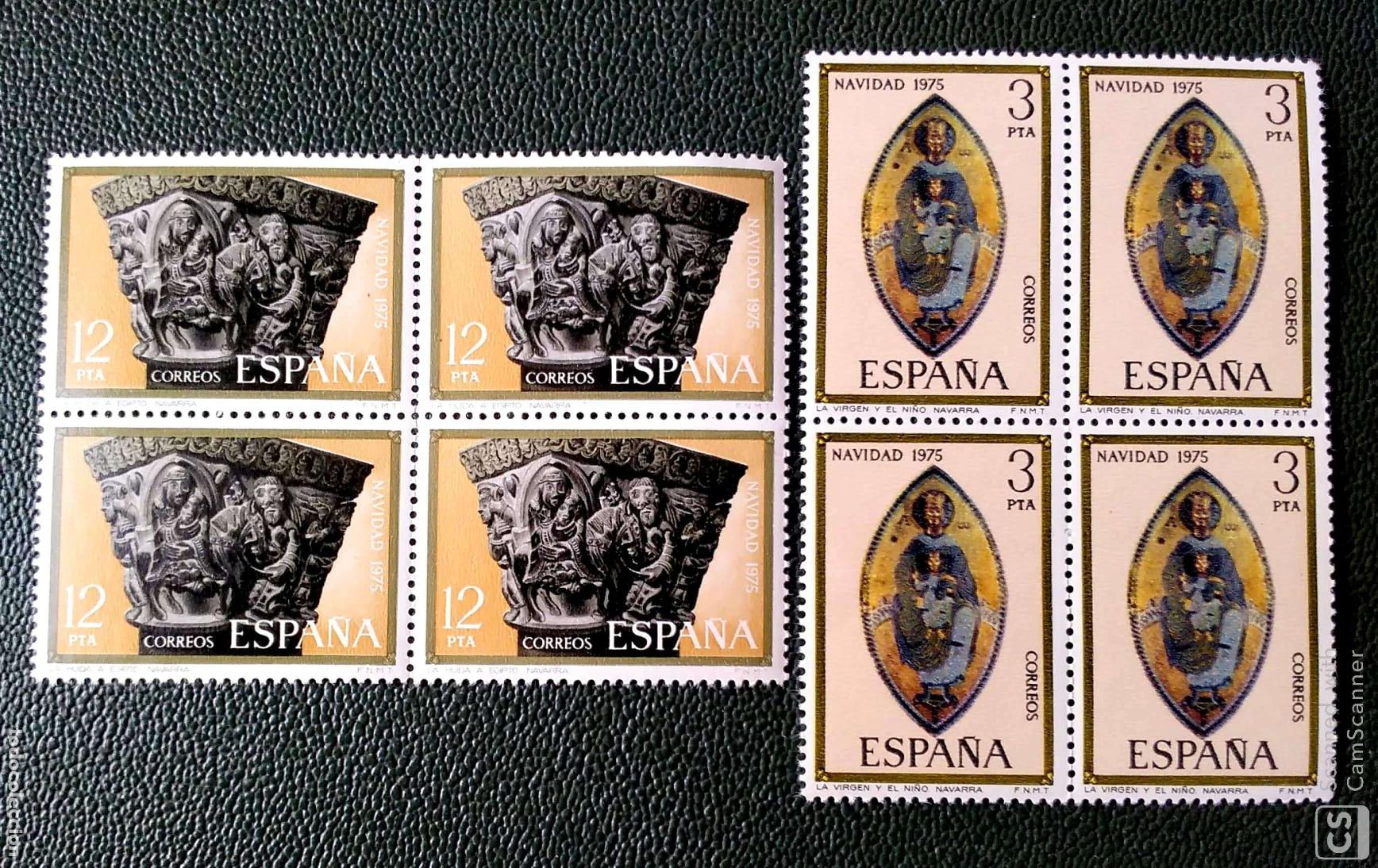 Sellos: Espa&ntilde;a. 2300/01 Navidad: La Virgen y el Ni&ntilde;o de Santuario de S. Miguel (Navarra) y La hu&iacute;da a Egipt