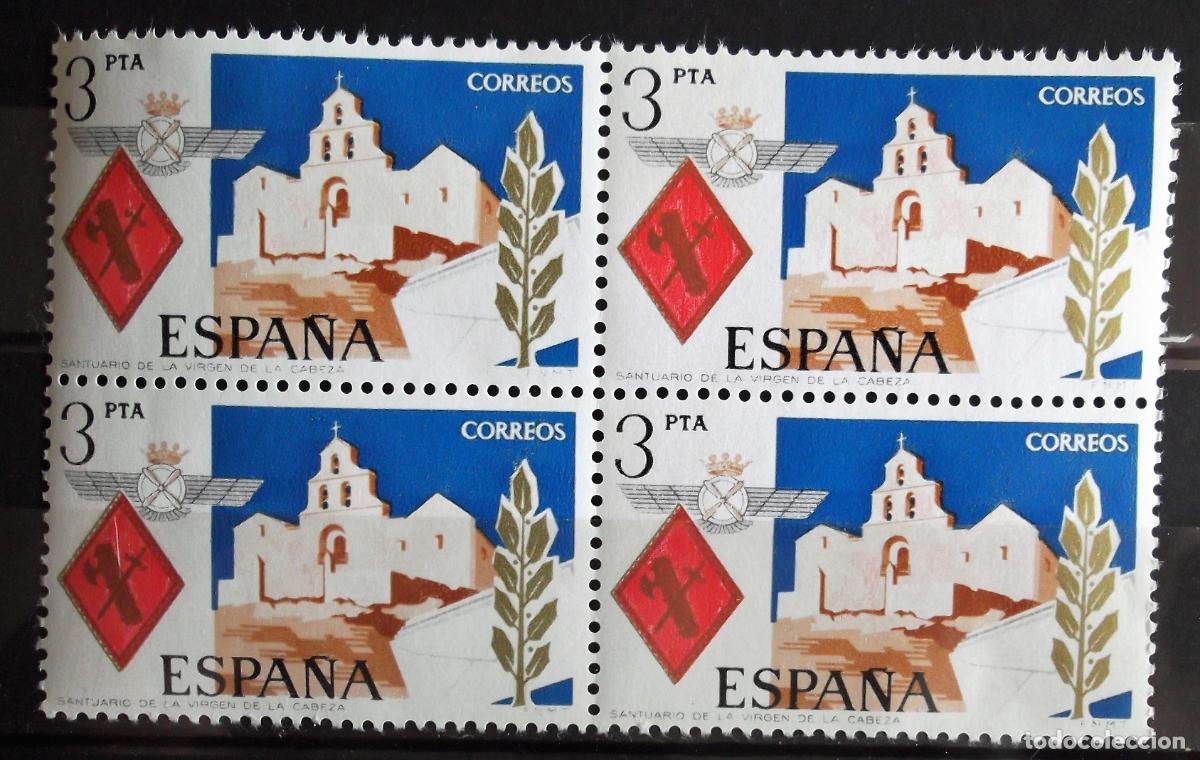 Sellos: Espa&ntilde;a. Espa&ntilde;a. 2265 Santuario de Santa Mar&iacute;a de la cabeza, en bloque de cuatro. 1975. Sellos nuevo