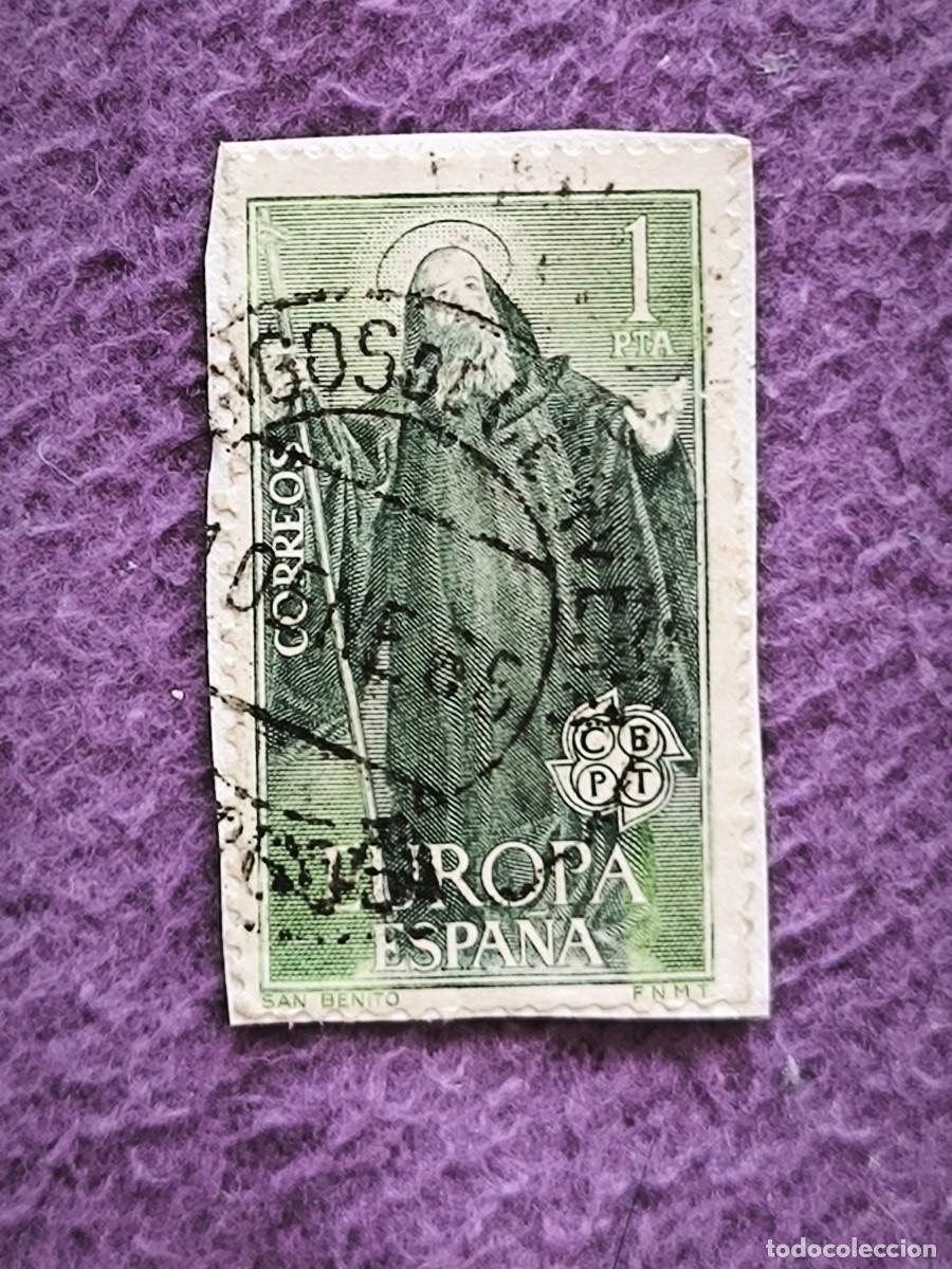 Sellos: Sello Espa&ntilde;a Correos 1 Pta &ndash; San Benito, Serie Europa CEPT (F.N.M.T.)