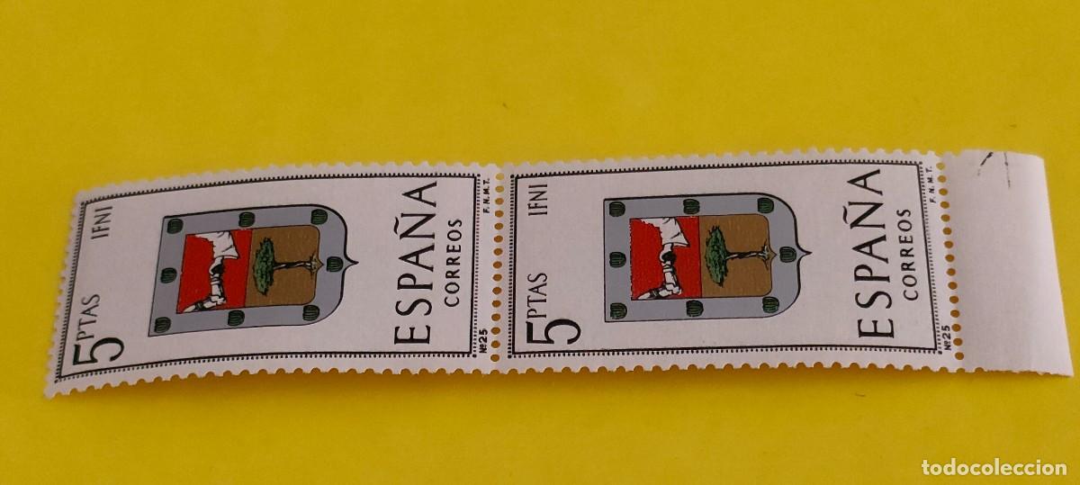 Sellos: Espa&ntilde;a 1964. Edifil 1551. Escudos capitales. Ifni. Nuevos. Bloque de 2