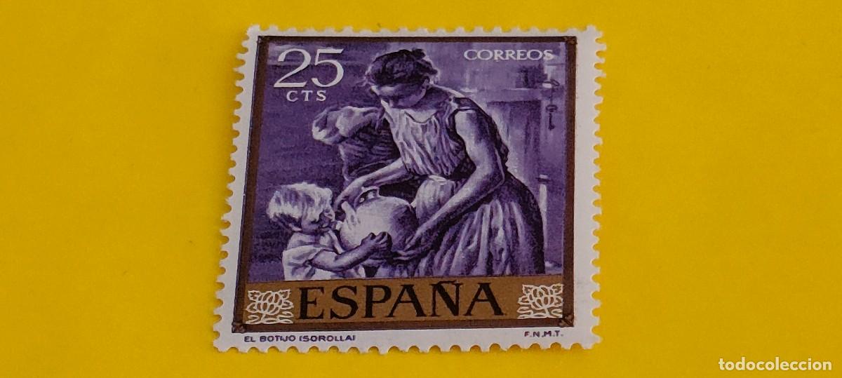 Sellos: Espa&ntilde;a 1964. Edifil 1566. Joaqu&iacute;n Sorolla. El botijo. Nuevo.
