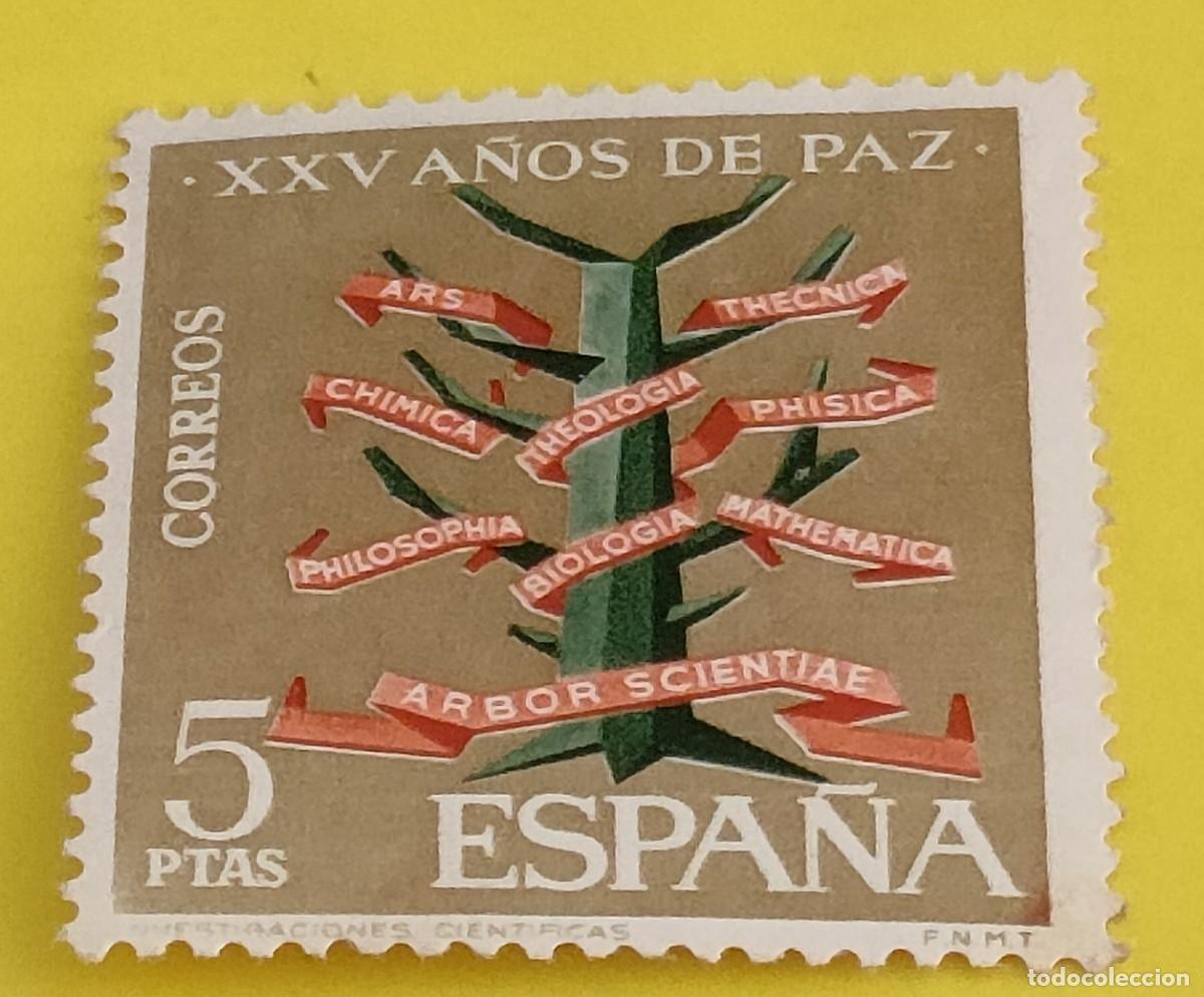 Sellos: Espa&ntilde;a 1964. Edifil 1587. XXV a&ntilde;os de Paz Espa&ntilde;ola. Investigaci&oacute;n. Nuevos.