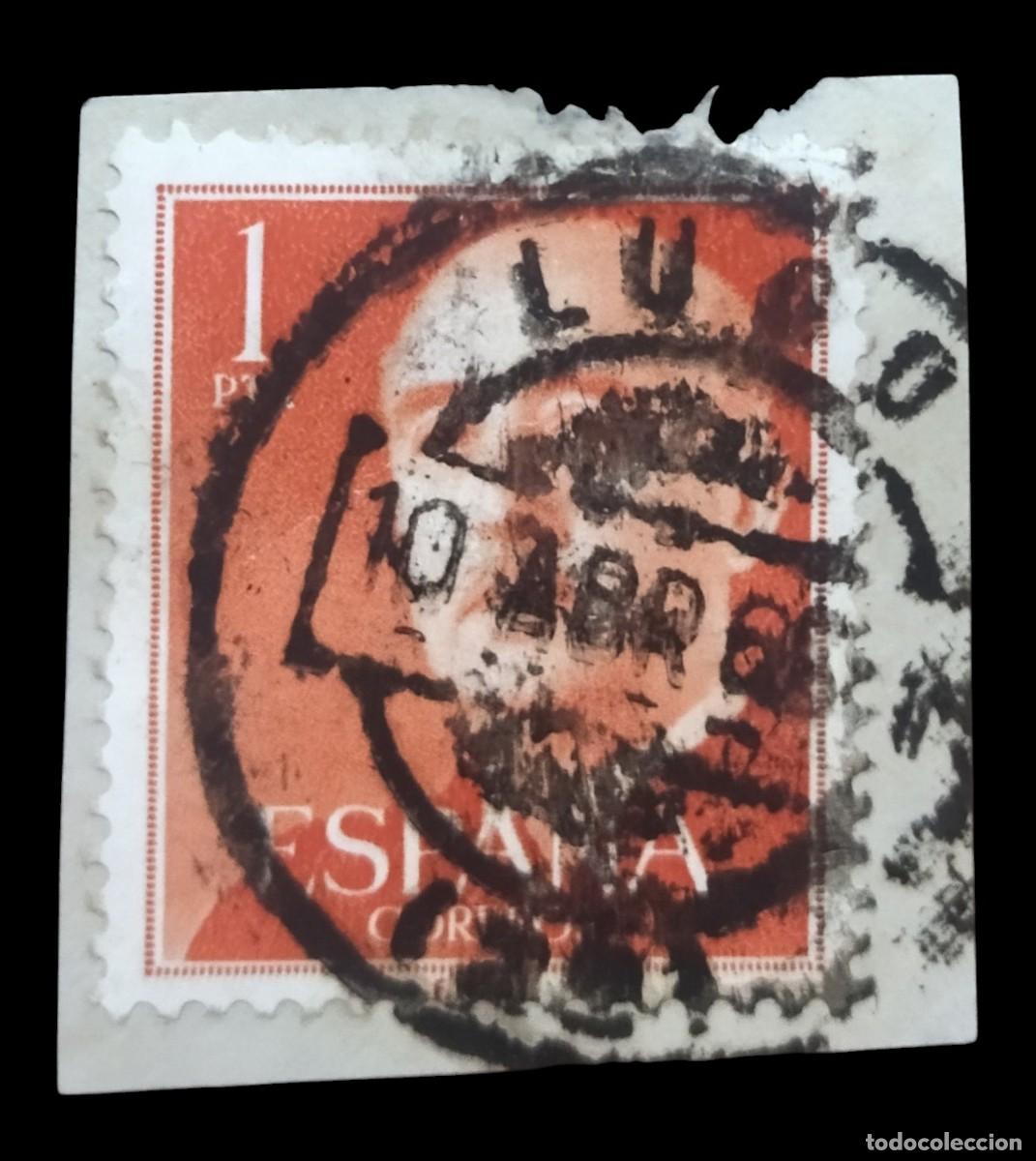 Sellos: ESPA&Ntilde;A 1955 - 1956 FRANCO. FECHADOR LUGO. USADO.