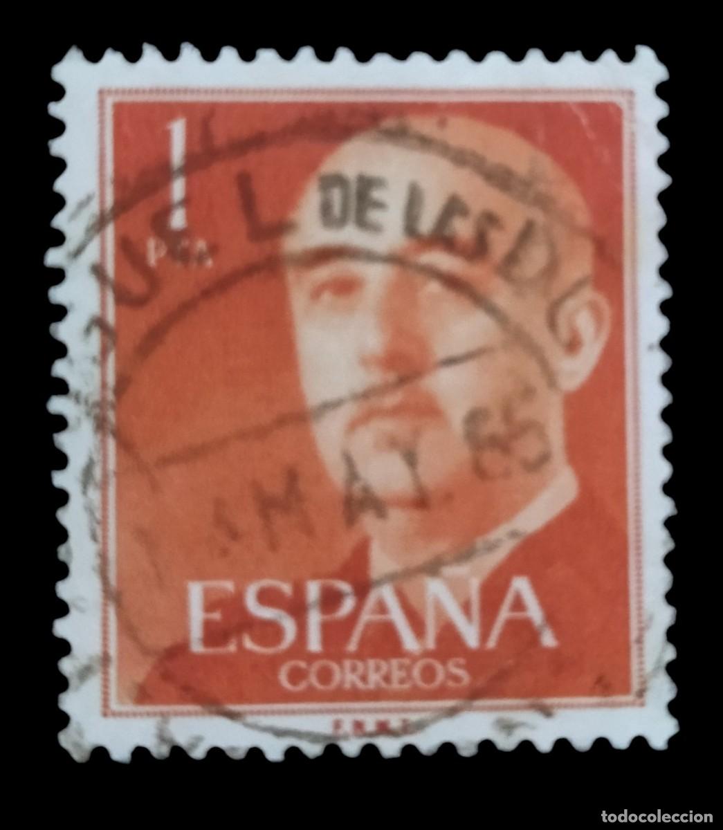Sellos: ESPA&Ntilde;A 1955 - 1956 FRANCO. FECHADOR SAN MIGUEL DE LAS DUE&Ntilde;AS (LE&Oacute;N). USADO.