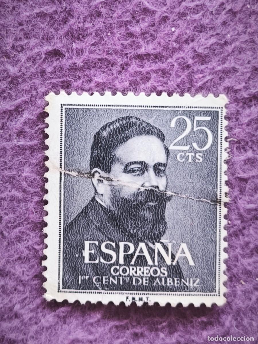 Sellos: Sello Espa&ntilde;a Correos 25 Cts &ndash; I Centenario De Isaac Alb&eacute;niz (F.N.M.T.)