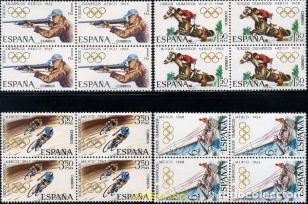 Sellos: 236777 MNH ESPA&Ntilde;A 1968 19 JUEGOS OLIMPICOS VERANO MEXICO 1968