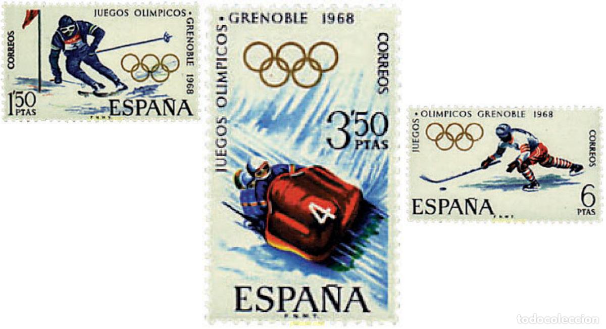 Sellos: 84725 MNH ESPA&Ntilde;A 1968 10 JUEGOS OLIMPICOS INVIERNO GRENOBLE 1968