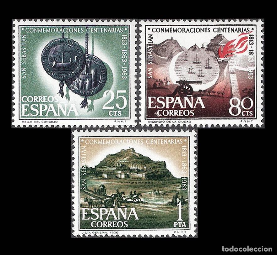 Sellos: Espa&ntilde;a 1963 | Cent. San Sebasti&aacute;n | Ed 1516/8 - Yv 1185/7 - Mi 1405/7 - SG 1577/9 MNH **