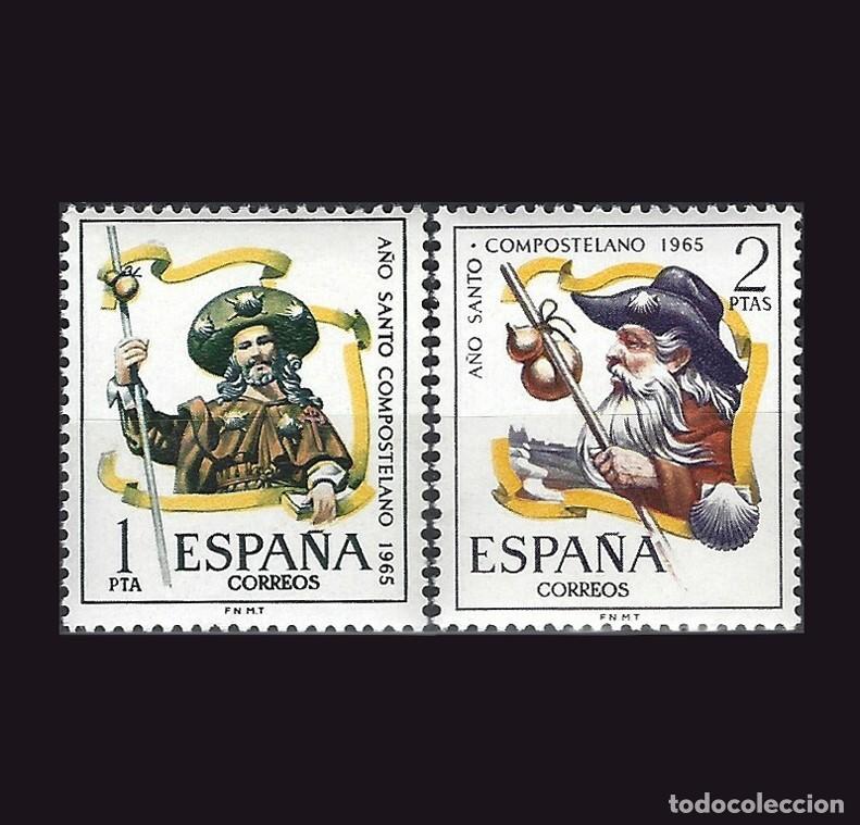 Sellos: Espa&ntilde;a 1965 | A&ntilde;o Santo Compostelano | Ed 1672/3 - Yv 1332/3 - Mi 1557/8 MNH **