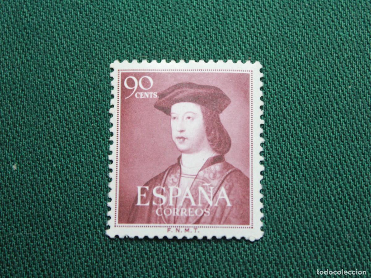 Sellos: Espa&ntilde;a 1952 - Edifil 1108 - Fernando el Cat&oacute;lico 90 cts - V Centenario nacimiento - Nuevo