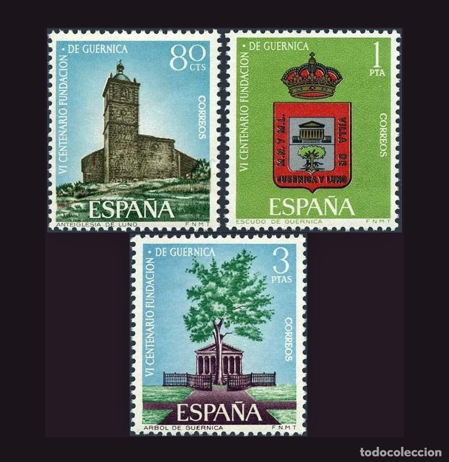 Sellos: Espa&ntilde;a 1966 | C&ordm; Fundaci&oacute;n Guernica | Ed 1720/2 - Yv 1377/9 - Mi 1610/2 MNH **