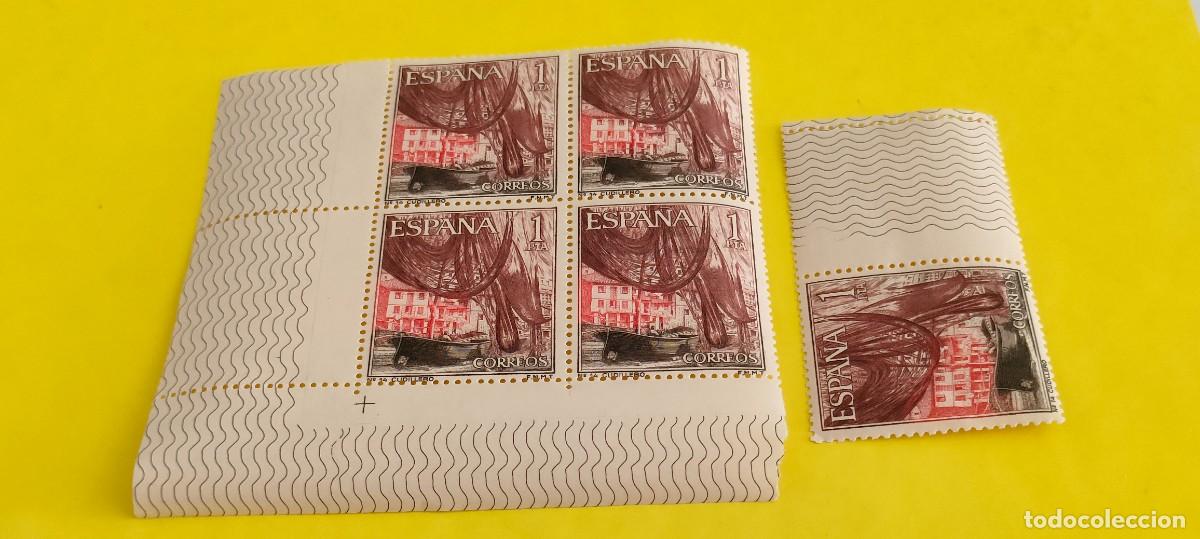 Sellos: Espa&ntilde;a 1965. Edifil 1648. Cudillero. Asturias. Nuevos. Bloque de 4. 1 suelto (1)