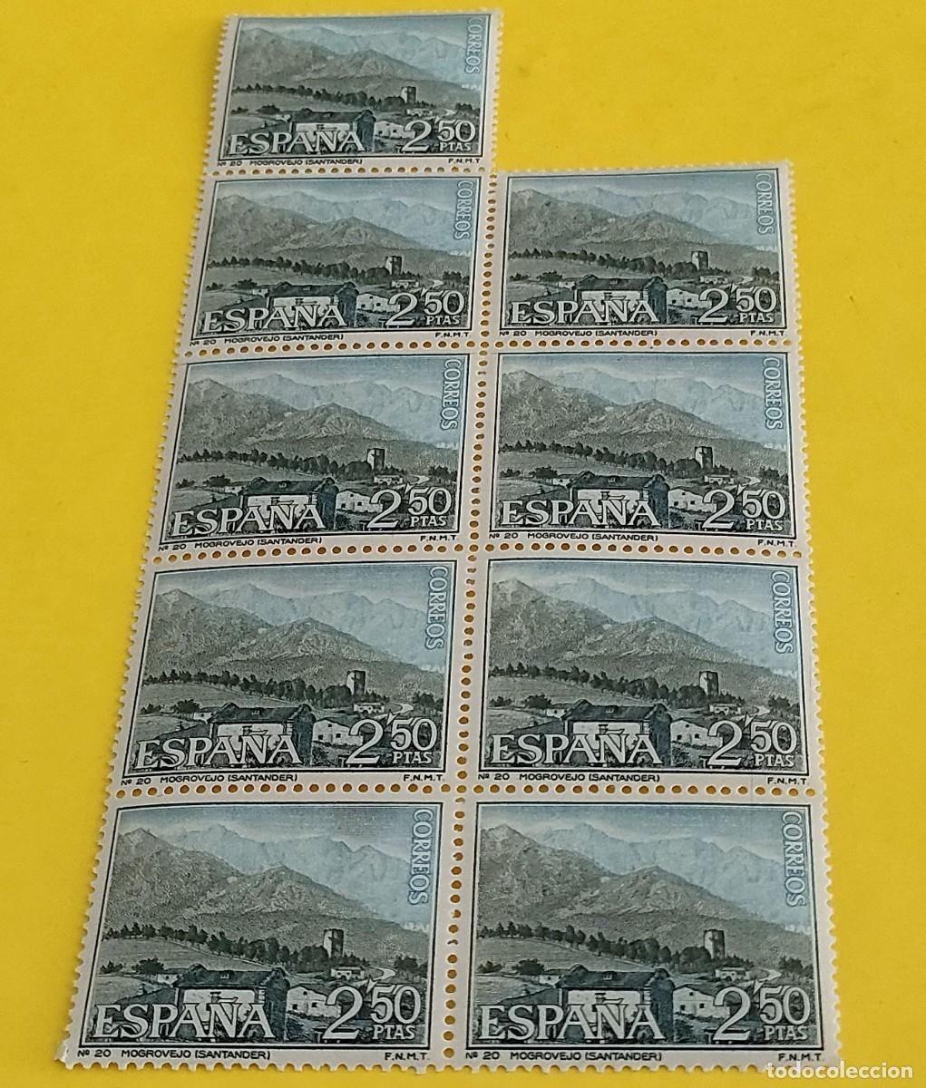Sellos: Espa&ntilde;a 1965. Edifil 1649. Mogrovejo. Santander. Nuevos. Bloque de 9