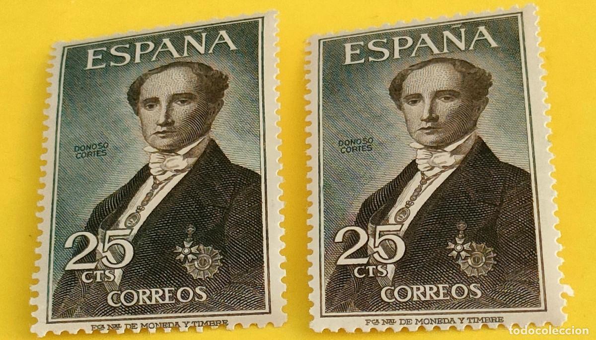 Sellos: Espa&ntilde;a 1965. Edifil 1653. Personajes espa&ntilde;oles. Juan Donoso Cort&eacute;s. Nuevos