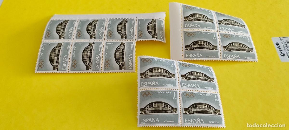 Sellos: Espa&ntilde;a 1965. Edifil 1677. 53 Asamblea del COI. Palacio de los Deportes. Madrid. Nuevos. Bloqs 4,4,7
