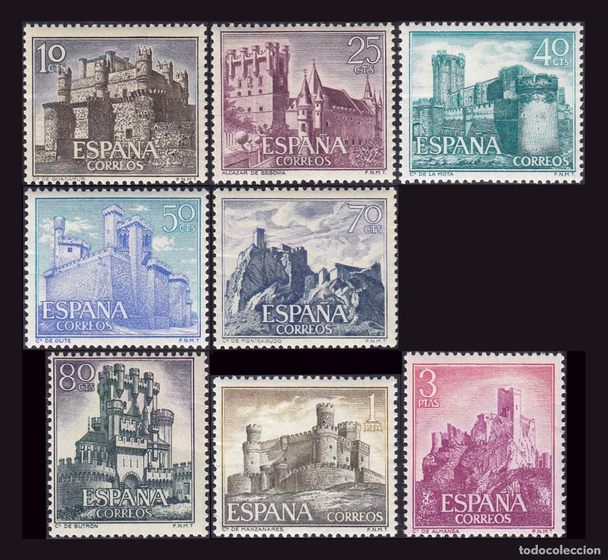 Sellos: Espa&ntilde;a 1966 | Castles / Castillos (I) | Ed 1738/45 - Yv 1393/400 &ndash; Mi 1627/34 MNH **