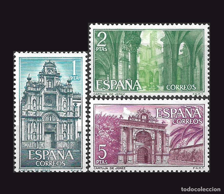 Sellos: Espa&ntilde;a 1966 | Cartuja Sta. Mar&iacute;a (Jerez) | Ed 1761/3 - Yv 1422/4 - Mi 1656/8 MNH **