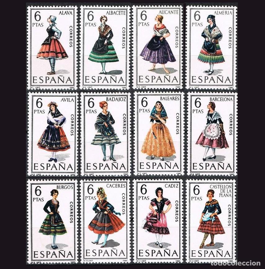 Sellos: Espa&ntilde;a 1967 | Trajes t&iacute;picos regionales (I) | Edifil: 1767/78 MNH **