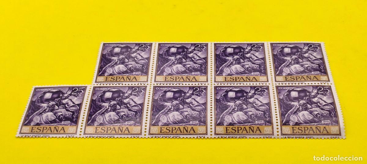 Sellos: Espa&ntilde;a 1966. Edifil 1710. Jos&eacute; Mar&iacute;a Sert. La bola M&aacute;gica. Nuevos. Bloque de 9