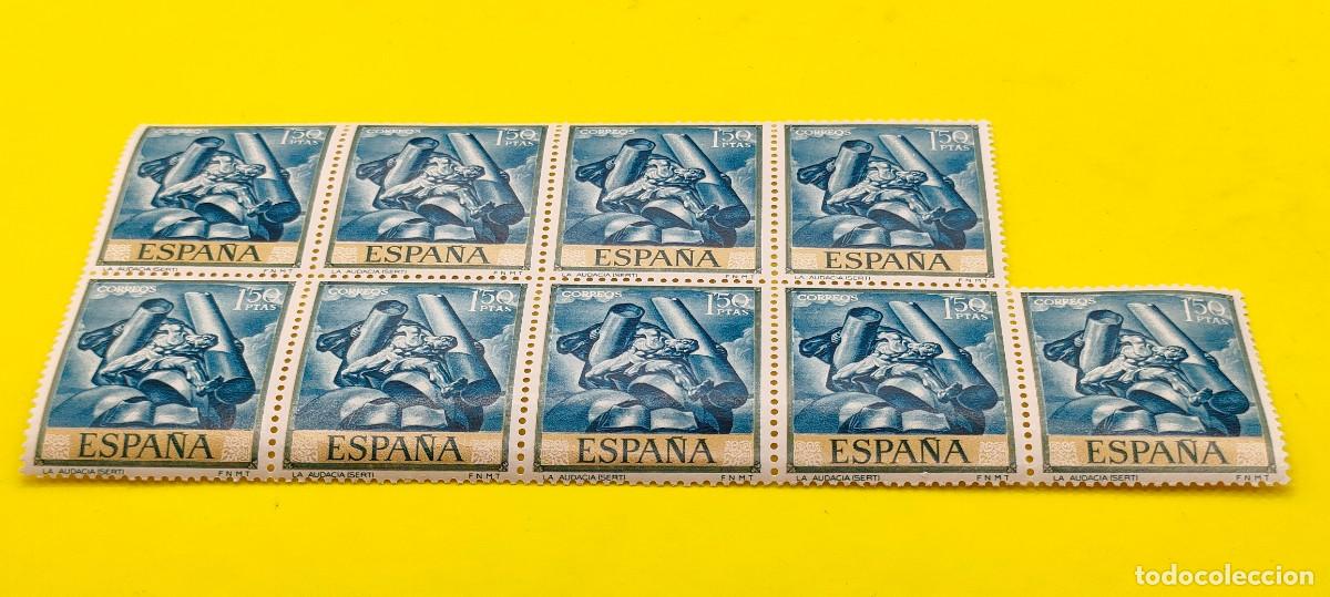 Sellos: Espa&ntilde;a 1966. Edifil 1715. Jos&eacute; Mar&iacute;a Sert. La Audacia. Nuevos. Bloque de 9