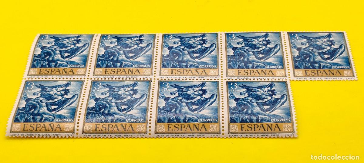 Sellos: Espa&ntilde;a 1966. Edifil 1717. Jos&eacute; Mar&iacute;a Sert. Jacob y el &Aacute;ngel. Nuevos. Bloque de 9