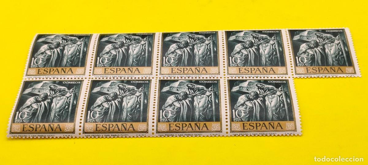 Sellos: Espa&ntilde;a 1966. Edifil 1719. Jos&eacute; Mar&iacute;a Sert. San Pedro y San Pablo. Nuevos. Bloque de 9