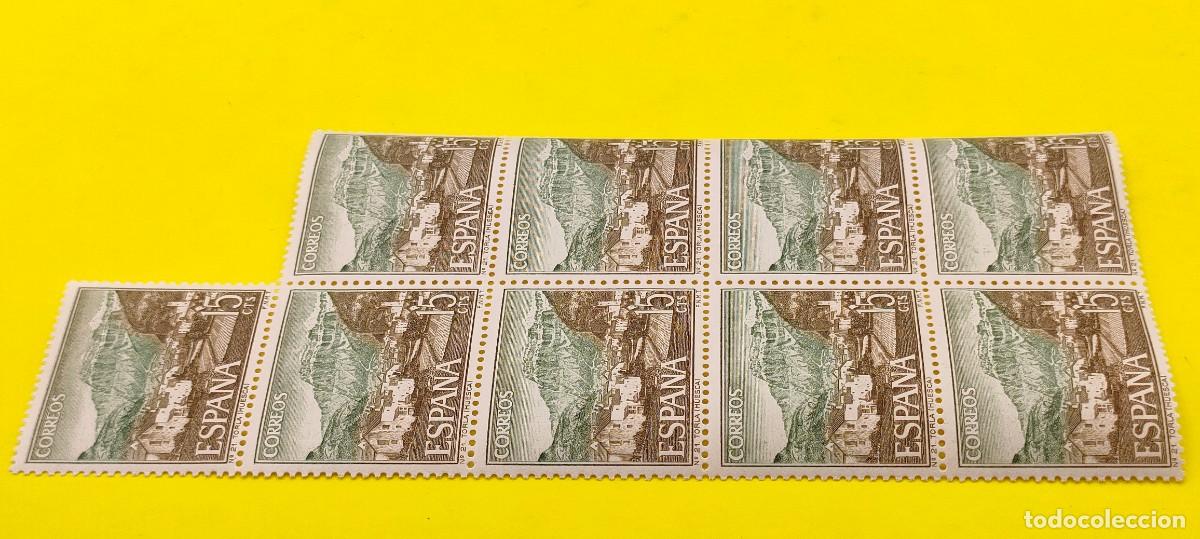 Sellos: Espa&ntilde;a 1966. Edifil 1727. Turismo. Torla. Huesca. Nuevos. Bloque de 9