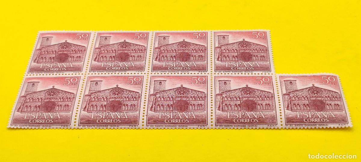 Sellos: Espa&ntilde;a 1966. Edifil 1729. Turismo. Iglesia de Santo Domingo. Soria. Bloque de 9