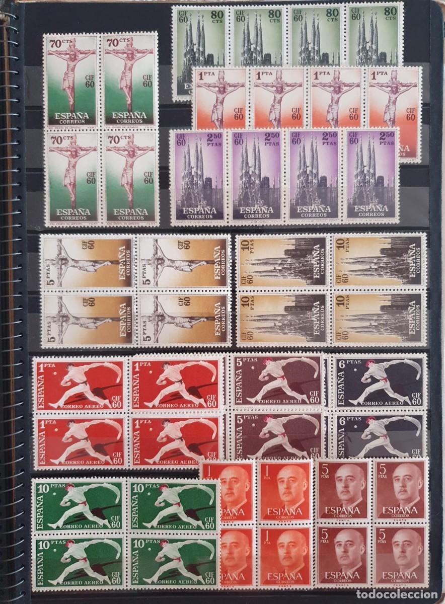 Sellos: SERIES COMPLETAS EDIFIL 1280 ** A 1289 ** + 1290 ** + 1291 ** ESPA&Ntilde;A 1960 BLOQUE DE 4
