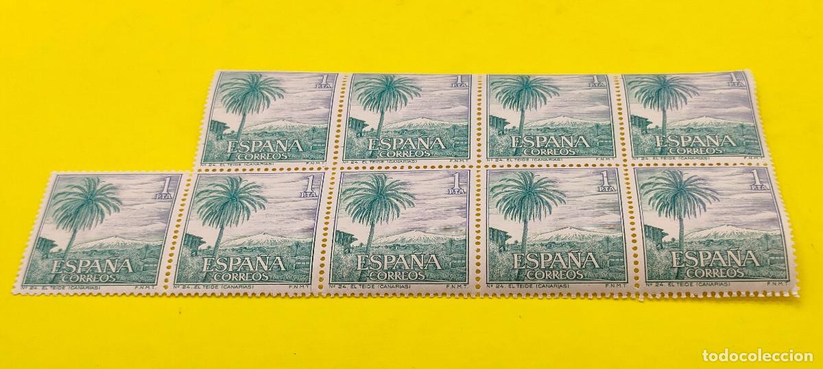Sellos: Espa&ntilde;a 1966. Edifil 1731. Turismo. El Teide. Tenerife. Bloque de 9