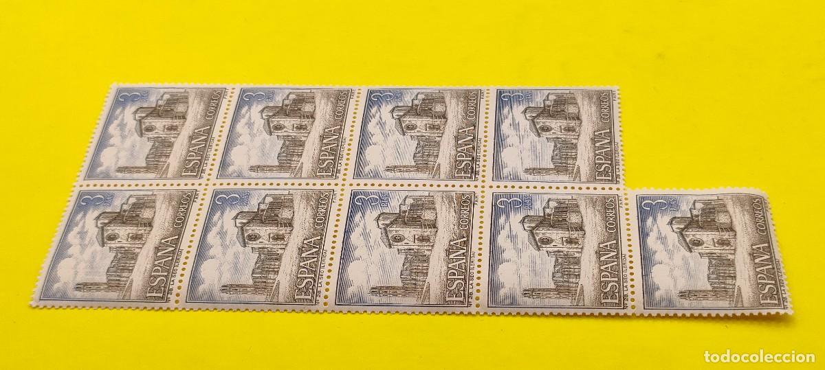 Sellos: Espa&ntilde;a 1966. Edifil 1734. Turismo. Seo antigua. L&eacute;rida. Bloque de 9