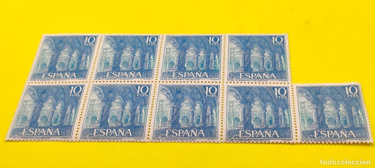 Sellos: Espa&ntilde;a 1966. Edifil 1735. Turismo. Claustro de San Gregorio. Valladolid. Bloque de 9